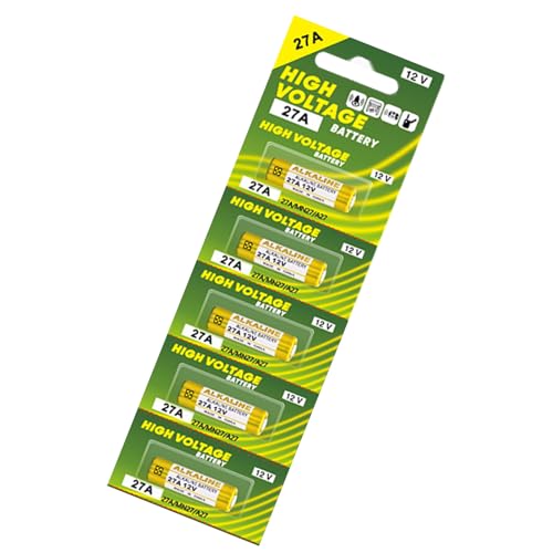 5 pilas alcalinas 27A 12V A27 V27A LR27A LR27A que proporcionan una energía estable para varios dispositivos electrónicos y accesorios, batería de timbre