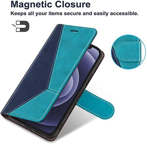 Image of Perkie Trendy Series, Faux Leather Wallet Flip Case Magnetic Closure Flip Cover for for Motorola Moto G54 5G (Sky Blue)