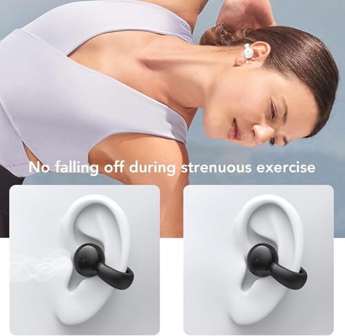 Image of Open Ear Wireless Earbud, V5.3 Clip On Earphone, Single Ear Clip Earbud with Noise Cancelling, IPX5 Waterproof, for Sports Running (Multicolor)
