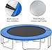 HONPRODO Trampoline Spring Cover Pad for 6FT 8FT 10FT 14FT 16FT Universal Trampoline Padding Replacement, Trampoline Waterproof Safety Pad Mat Tear-Resistant Edge Protection (6ft)