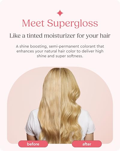 Glaze Supergloss Color Conditioning Gloss With Dispensing Pump – Hydrating Semi-Permanent Color Hair Gloss & Shine Boost – For Medium to Dark Blonde Hair – 6.4 Fl Oz - Warm Blonde - Thumbnail 2