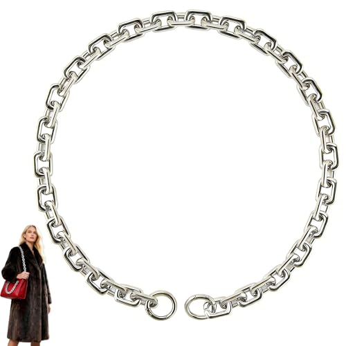Rallonge de sac à main en métal lourd couleur argent longueur 80 cm