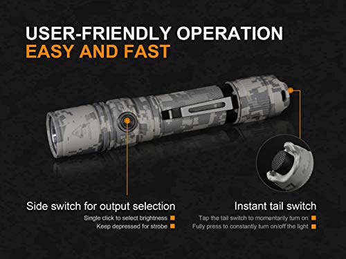 Fenix Pd35 V2.0 Edition V2 1000 Lumen Cree Xp-L Hi V3 Led Tactical Flashlight With Edisonbright Bbx3 Battery Carry Case (Digital Camo) #TOP4