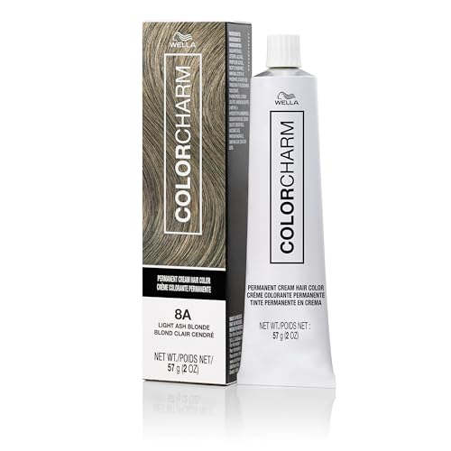 COLORCHARM Permanent Cream Hair Dye | Ash Blonde Hair Color | Pearlescent, Milk Tea, Smokey Cool Tones | 100% Gray Coverage | Vegan, Free of Phthalates & Parabens | 2 oz.