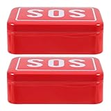 UKCOCO Kompakte Überlebensbox 2 Stück Pack Metall mit Stoßfester Aufbewahrung für Medikamente...