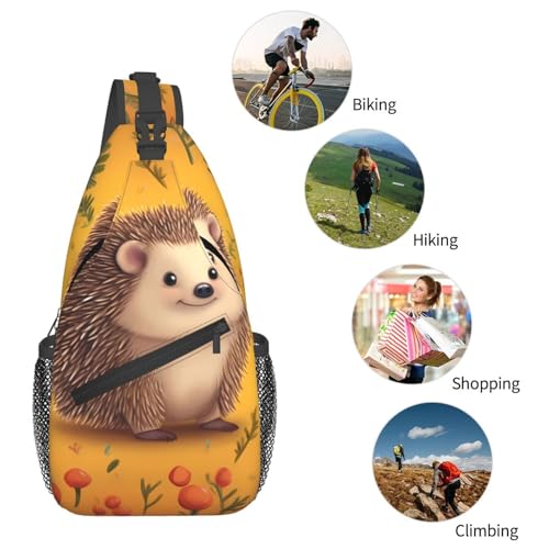 Mochila tipo sling negra para senderismo y viaje miniatura 5