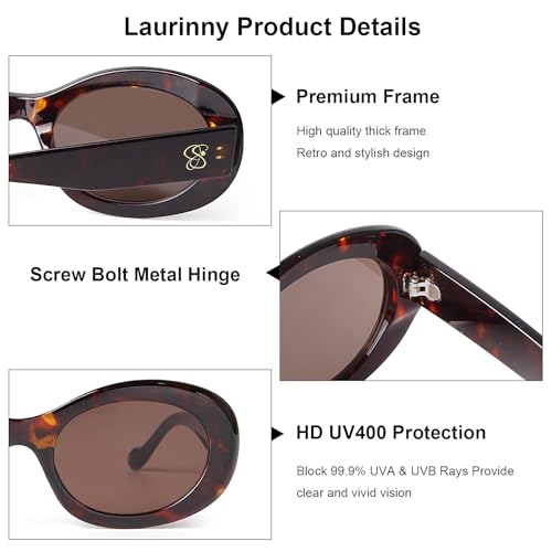 Retro Oval Sunglasses for Women Small Face 90s Vintage Cute Cat Eye Sun glasses Black4