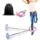 Jalunth Springring Fußkreisel Swing Wheel Outdoor Draußen Garten Strand Draussen Blinkt Spielzeug Spiele Kinder Erwachsene Jungen Mädchen 5 6 7 8 9 10 11 12 13 Jahre Geburtstag Geschenke mit Lichtrad