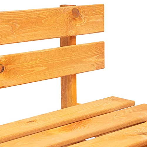 Sofá de palés para balcón y terraza de madera resistente marrón miel 5