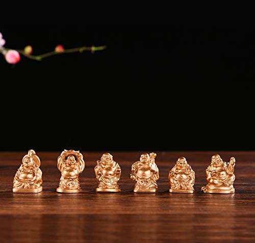Figuras Decorativas Mini Buddha Dorado Set 6 Pzs miniatura 4