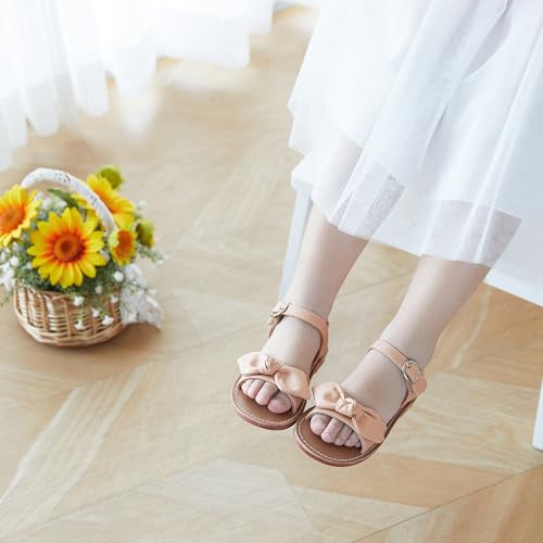Image of ESTINE Toddler /Little Kid Girls Bow Open Toe Flat Evening Dress Sandals