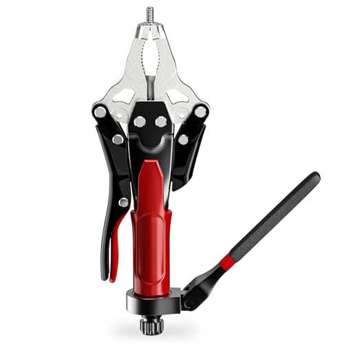 BOYISEN 4-in-1 Multi-Function Tool - Locking Pliers, Socket Wrench, Bolt Extractor & Screwdrive, 4-23mm Adjustable Chrome-Moly Steel Jaw, 90° Pivot for Tight Spaces & 360° Ratchet to Save Effort