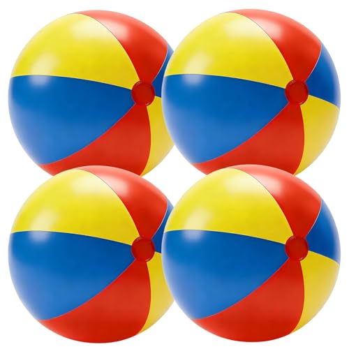Airsnigi 4 Pcs 28 inch Extra Large Inflatable Beach Ball