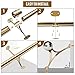 Shantra 6ft Bar Foot Rail Kit, 304 Stainless Steel Tube with Polished Finish & Brushed Brackets, Brass Bar Foot Rest Rail, Complete Undercounter Mount Hardware and Tubing