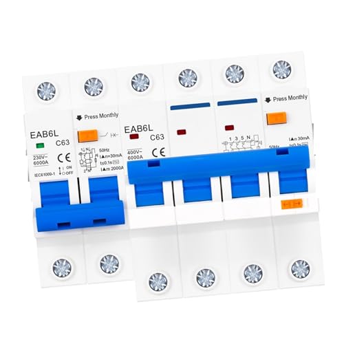 MCB RCBO 2P C Type AC230V disjoncteur différentiel 6A pour votre tableau électrique
