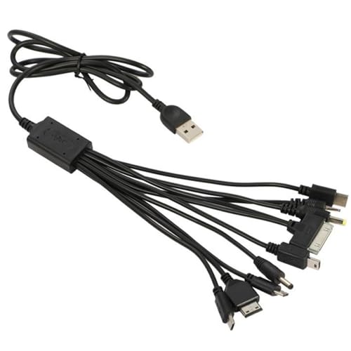 Hipipooo 10-in-1 Universal-USB-Kabel, mehrere Universal-Ladekabel f&uuml;r Handys, Blutooth-Kopfh&ouml;rer, Lautsprecher, Adapterkabel, 100 cm (1 St&uuml;ck)
