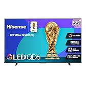 Hisense 55QD6QF - Téléviseur Fire QLED intelligent 4K de 55 po avec Dolby Vision et Atmos, mise à l'échelle AI 4K, mouvement fluide AI, mode jeu Plus (nouveau modèle 2025)