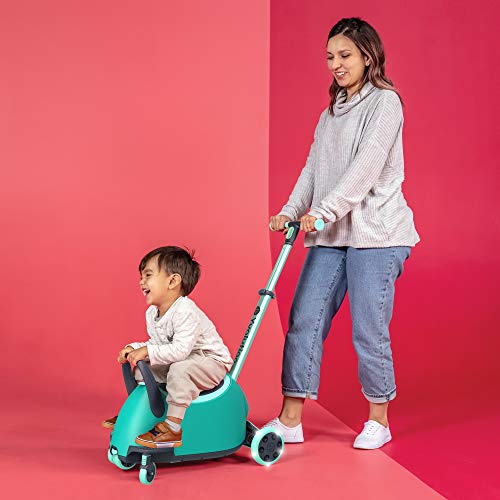 Yvolution Luna Ride On Scooter With Removable Storage Trunk & Seat, 5-In-1 Kick Scooter With Led Light-Up Wheel Lights, Adjustable Height Push Bar For Kids Age 10 Months To 10 Years #TOP4