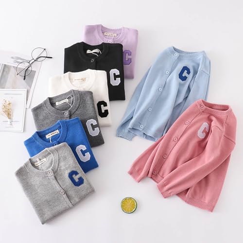 Girls Cardigan Sweaters Long Sleeve Comfortable Soft Knitted Cropped Sweater Button Closure Tops2