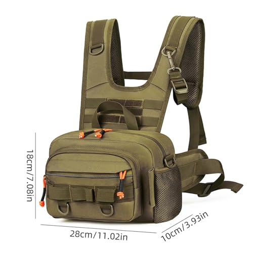 Sac tactique poitrine GUMMMY idéal pour randonnée, pêche aux leurres et camping