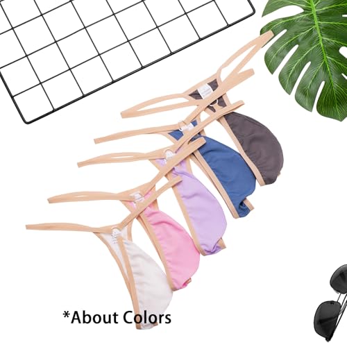 Mens Thongs Underwear sexy Breathable G-Strings Man Thong T back String Bikini With Pouch Silk Panties for male Gay 3-Pack2