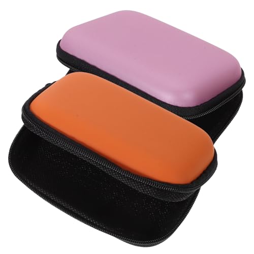 KICHOUSE 2Pcs Portable Hard Drive Case Durable Protective Bag for Travel Storage Space Saving Design Versatile Organizer for Computer Accessories Cables