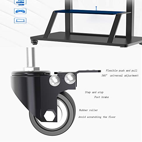 Soporte universal para TV móvil para piso, ajustable hasta 70 pulgadas miniatura 4