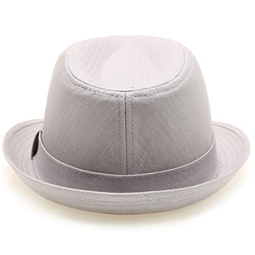 Image of Classic Trilby Short Brim 100% Cotton Twill Fedora Hat with Band