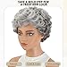 XIUFAXIRUSI XIUFAXIRUSI Short Grey Curly Wigs for Women Synthetic Silver Gray Pixie Cut Wig with Bangs Natural Shaggy Curly Full Hair Wig