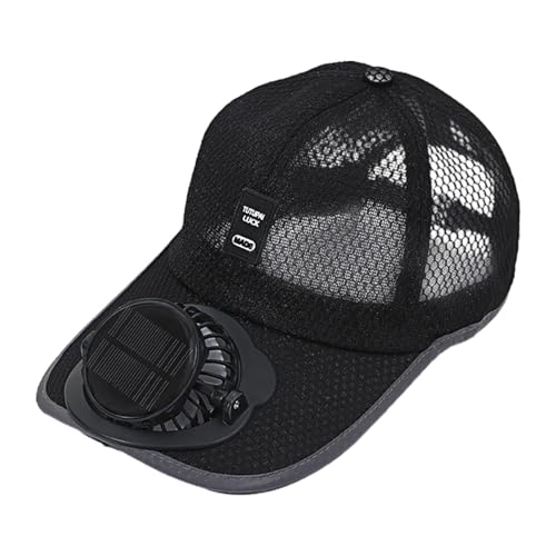 scyca Gorra de béisbol con Ventilador Solar | Sombrero Ventilador Transpirable con energía Solar Gorro de Abanico Unisex Sombrero de Sol con protección UV de Verano | Alimentación Solar/Carga USB