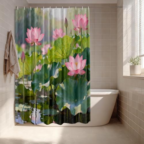 Rideau de douche long et large imperméable avec œillets Batmerry - 5
