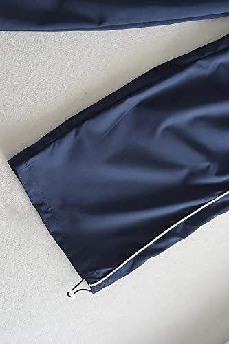 Yioaga Parachute Pants For Women Baggy Cargo Pants Y2K Sweatpants Loose Wide Leg Track Pants (Navy,L) #TOP5