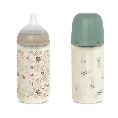 Imagen de Suavinex, Pack Biberones de Vidrio de 240 ml