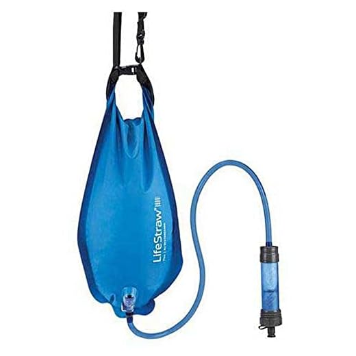 LifeStraw Flex Advanced Water Filter with Gravity Bag - Removes Lead, Bacteria, Parasites and Chemicals Blue, 1 gal