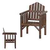 EXCELLENT BOIS MASSIF : Ce fauteuil de jardin est finement fabriqué à partir de bois de pin et de sapin de haute qualité, à la fois solide et durable, mais aussi esthétique. La structure en bois massif peut supporter jusqu'à 150/300 kg. REMARQUE : il est recommandé de garder le banc au sec afin de prolonger sa durée de vie.