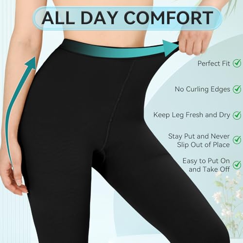 Image of Compression Pantyhose for Women and Men, Closed Toe Medical Compression Stockings, 20-30 mmHg Graduated Compression Pantyhose