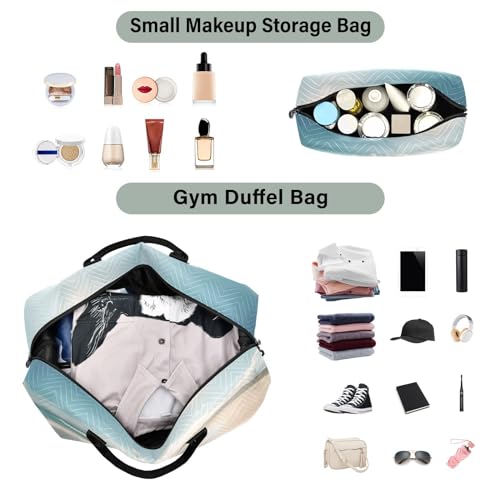 Large Travel Duffel Bag, Sunshine Beach Sports Tote Gym Bag, Shoulder Weekender Overnight Bag for Women Men, Carry On Luggage with Toiletry Bags4