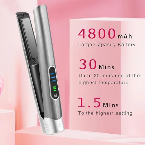 Desipesi ZF-1 Cordless Hair Straightener And Curler, 2 In 1 Portable Mini Flat Iron & Curling Iron thumb #1