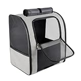 WATIIFUFU 猫用キャリーバッグ 通気性 軽量コンパクト可能ショルダー付き ペット外出用バックパック 小型中型猫犬対応 収納簡単持ち運び