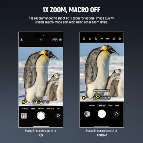 NEEWER スマホレンズキット 7倍望遠レンズ+10倍マクロレンズ スマホカメラレンズクリップ/17mmネジ付き 取り外し可能 バックプレート/スマホケージ/ケース用 コンパチブル iPhone 16 Pro Max/iPhone 15/14/13 Pro Max LS-36 Ultra