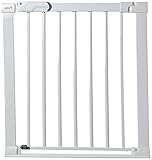 BARRERA PARA NIÑOS EXTENSIBLE Y AJUSTABLE: esta puerta de seguridad puede ajustarse a aberturas desde 62 cm hasta un máximo de 102 cm sin necesidad de extensiones