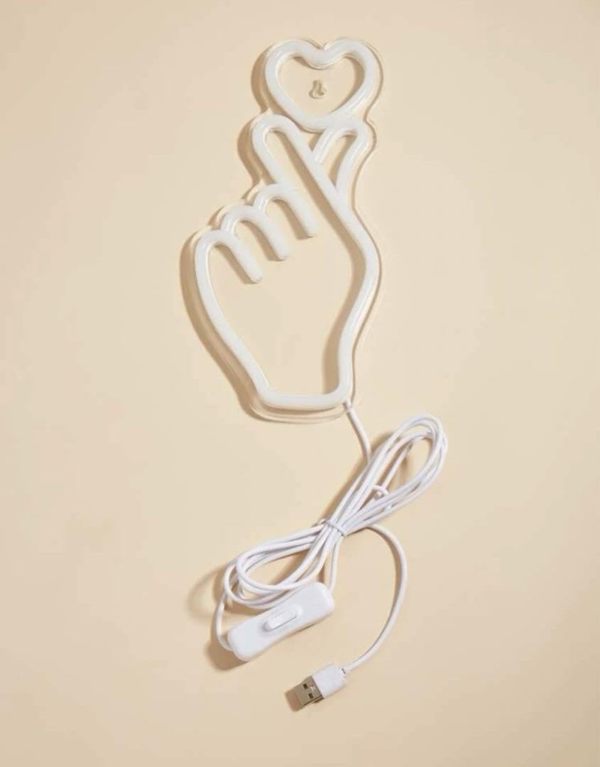 オーダーメイド　ネオンサイン 指ハート LED看板 K-POP 韓流 店内装飾 オーダーメイド ネオンサイン 指ハート LED看板 K-POP 韓流 店内