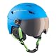 Black Crevice Skihelm Silvretta für Erwachsene mit Visier
