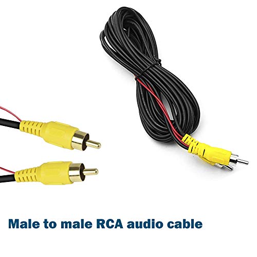 Collyon (34FT / 10m) Reversing Image RCA Video Vable, Car Spare Extension Cable, with Detection Trigger Line RCA Male to Male Plug, Car Rear View Parking Camera Video and Audio Extension Cable - Thumbnail 3