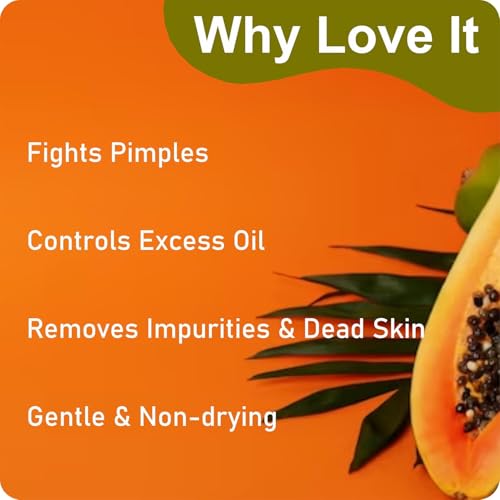 Image of Drontika Wild & Pure Papaya Deep Cleanse Face Wash | Gentle Exfoliation | Visibly Glowing Skin | 100% Botanical Extracts| Suitable for All Skin Types | 150ml. (Papaya)