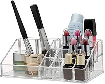 Creatif Ventures Premium Makeup Cosmetics Organizer Acrylic Display Lipstick Organiser - 16 Sections