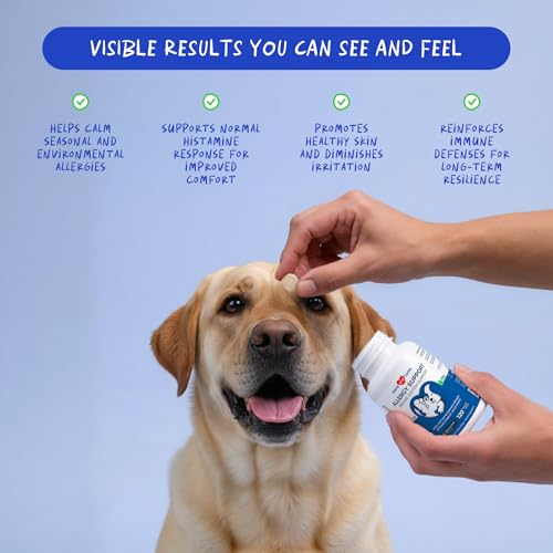 Image of Allergy Relief for Dogs 120 Tablets - Itch, Skin & Immune Support