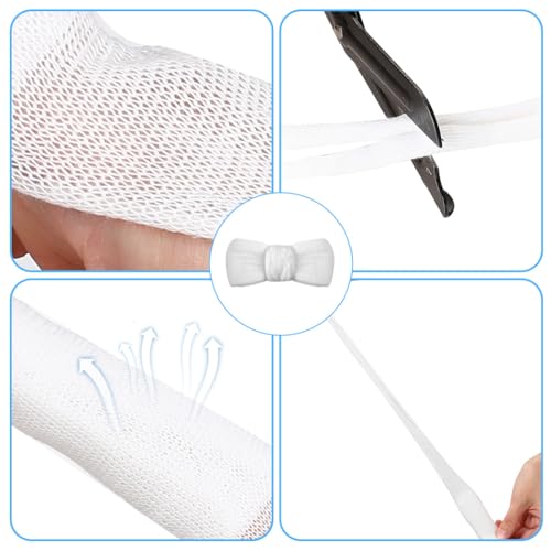 CUNQN Fingerverband 8 Stück Fingerhülsen Fingerpflaster Weiß Fingerschützer Fingerlingen Universelle Fixierbinde 3.5X8CM für Arbeit Küche Fingerschutz