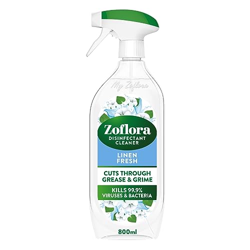 Zoflora Linen Fresh Multipurpose Spray Multipurpose Disinfectant Liquid Antibacterial & Multi-Surface Pet Safe Disinfectant Kills 99.9% Of Bacteria & Viruses 1 X 800 ml