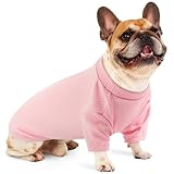 T-shirt per cani in maglia leggera – comfort naturale sulla pelle: Realizzata in tessuto a costine elasticizzato (67% poliestere, 27% rayon, 6% spandex), questa t-shirt per cani in maglia è morbida, flessibile e piacevole al tatto. La struttura sottile e traspirante aiuta a mantenere il cane comodo senza appesantire, ideale per l’uso quotidiano in casa o nelle stagioni più miti